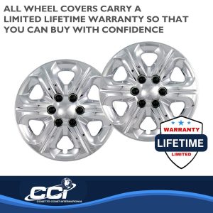 Coast to Coast Wheel Cover, 17 Inch, 6 Spoke, Chrome Plated, Plastic, Set of 4, Lug Covers – IWC45417C