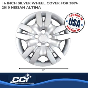 Coast to Coast Wheel Cover, 16 Inch, 10 Spoke, Silver, Plastic, Set of 4, Bolt on – IWC45516S