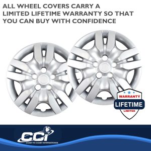 Coast to Coast Wheel Cover, 16 Inch, 10 Spoke, Silver, Plastic, Set of 4, Bolt on – IWC45516S