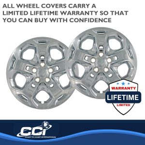 Coast to Coast Wheel Cover, 17 Inch, 5 Spoke, Chrome Plated, Plastic, Set of 4, Push on – IWC45717C