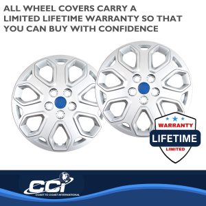 Coast to Coast Wheel Cover, 16 Inch, 7 Y Spoke, Silver, Plastic, Set of 4, Push on – IWC46316S