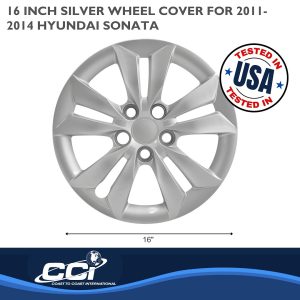 Coast to Coast Wheel Cover, 16 Inch, 10 Spoke, Silver, Plastic, Set of 4, Bolt on – IWC46416S