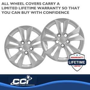 Coast to Coast Wheel Cover, 16 Inch, 10 Spoke, Silver, Plastic, Set of 4, Bolt on – IWC46416S