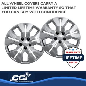 Coast to Coast Wheel Cover, 16 Inch, 5 Split Spoke, Chrome Plated, Plastic, Set of 4, Lug Covers – IWC46716C