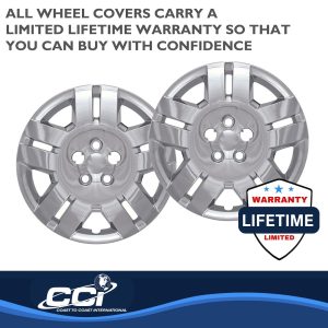 Coast to Coast Wheel Cover, 17 Inch, 5 Split Spoke, Chrome Plated, Plastic, Set of 4, Bolt on – IWC46817C