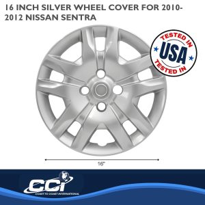 Coast to Coast Wheel Cover, 16 Inch, 10 Spoke, Silver, Plastic, Set of 4, Bolt on – IWC47016S