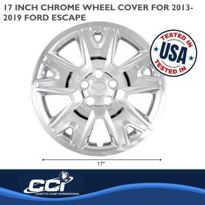 Coast to Coast Wheel Cover, 17 Inch, 5 Split Spoke, Chrome Plated, Plastic, Set of 4, Bolt on – IWC47117C