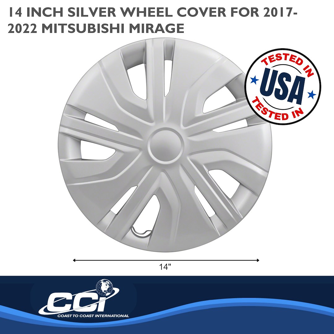 Coast to Coast Wheel Cover, 14 Inch, 10 Spoke, Silver, Plastic, Set of 4 – IWC49514S