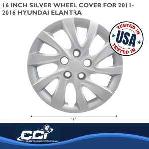 Coast to Coast Wheel Cover, 16 Inch, 10 Twist Spoke, Silver, Plastic, Set of 4, Bolt on – IWC50116S