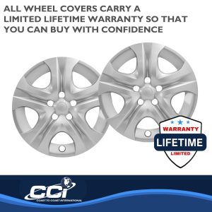 Coast to Coast Wheel Cover, 17 Inch, 5 Spoke, Silver, Plastic, Set of 4, Bolt on – IWC50417S