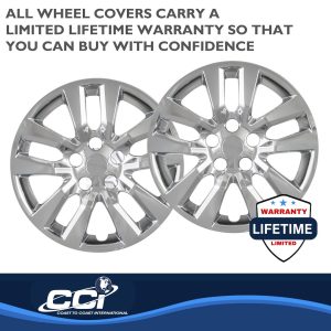 Coast to Coast Wheel Cover, 16 Inch, 10 Spoke, Chrome Plated, Plastic, Set of 4, Bolt on – IWC50516C