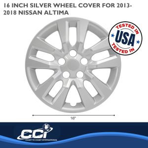 Coast to Coast Wheel Cover, 16 Inch, 10 Spoke, Silver, Plastic, Set of 4, Bolt on – IWC50516S