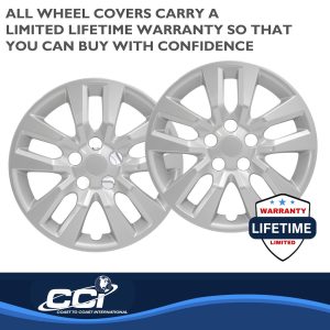 Coast to Coast Wheel Cover, 16 Inch, 10 Spoke, Silver, Plastic, Set of 4, Bolt on – IWC50516S