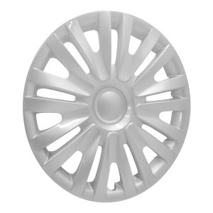 Coast to Coast Wheel Cover, 15 Inch, 9 Split Spoke, Silver, Plastic, Set of 4, Spring Steel Clip – IWC50715S