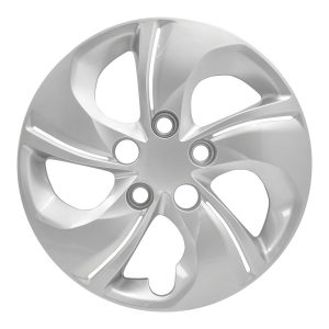 Coast to Coast Wheel Cover, 15 Inch, 5 Twisted Spoke, Silver, Plastic, Set of 4, Standard Leg – IWC51015S