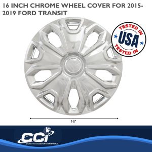 Coast to Coast Wheel Cover, 16 Inch, 5 Split Spoke, Chrome Plated, Plastic, Set of 4, Standard Leg – IWC51216C