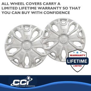 Coast to Coast Wheel Cover, 16 Inch, 5 Split Spoke, Chrome Plated, Plastic, Set of 4, Standard Leg – IWC51216C