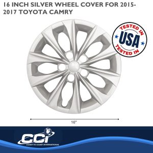 Coast to Coast Wheel Cover, 16 Inch, 10 Spoke, Silver, Plastic, Set of 4, Standard Leg – IWC51416S