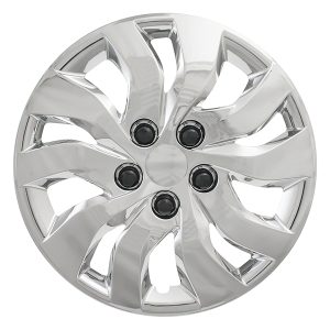 Coast to Coast Wheel Cover, 16 Inch, 10 Spoke, Chrome Plated, Plastic, Set of 4, Lug Covers – IWC51516C