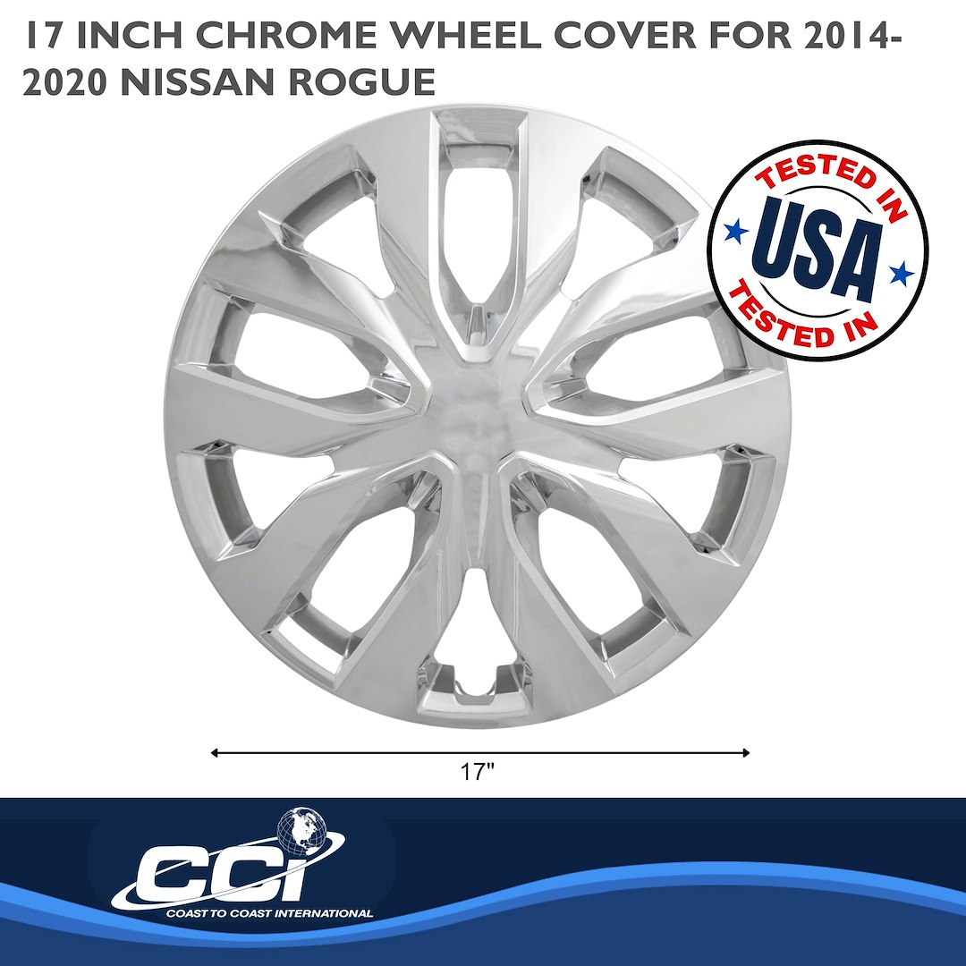 Coast to Coast Wheel Cover, 17 Inch, 10 Spoke, Chrome Plated, Plastic, Set of 4 – IWC51917C