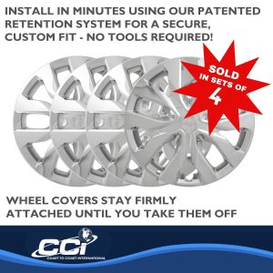 Coast to Coast Wheel Cover, 17 Inch, 10 Spoke, Chrome Plated, Plastic, Set of 4 – IWC51917C