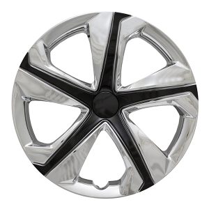 Coast to Coast Wheel Cover, 16 Inch, 5 Spoke, Chrome Plated/ Black, Plastic, Set of 4 – IWC52016CB