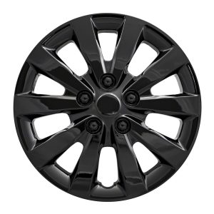 Coast to Coast Wheel Cover, 16 Inch, 10 Spoke, Gloss Black, Plastic, Set of 4 – IWC52116BLK