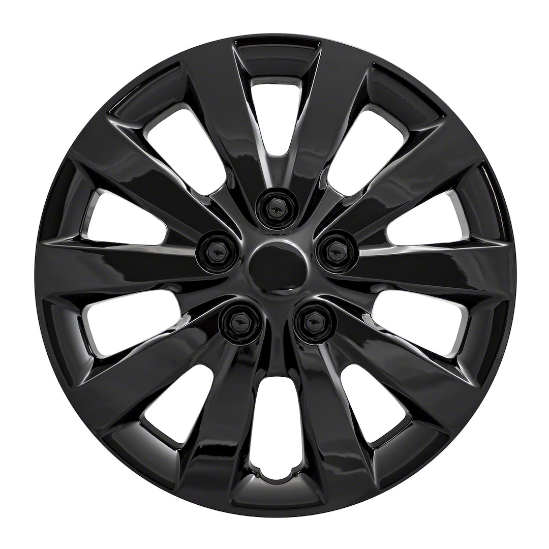 Coast to Coast Wheel Cover, 16 Inch, 10 Spoke, Gloss Black, Plastic, Set of 4 – IWC52116BLK