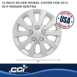 Coast to Coast Wheel Cover, 16 Inch, 10 Spoke, Silver, Plastic, Set of 4 – IWC52116S