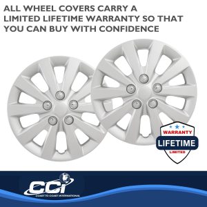 Coast to Coast Wheel Cover, 16 Inch, 10 Spoke, Silver, Plastic, Set of 4 – IWC52116S