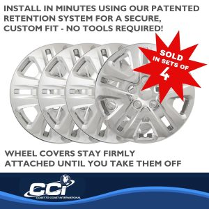 Coast to Coast Wheel Cover, 17 Inch, 10 Spoke, Chrome Plated, Plastic, Set of 4 – IWC52217C