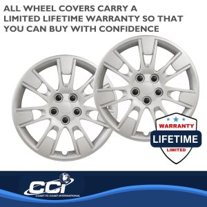 Coast to Coast Wheel Cover, 16 Inch, 14 Spoke, Silver, Plastic, Set of 4 – IWC52316S