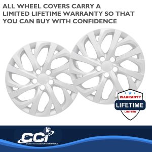 Coast to Coast Wheel Cover, 16 Inch, 8 Split Spoke, Silver, Plastic, Set of 4 – IWC52816S