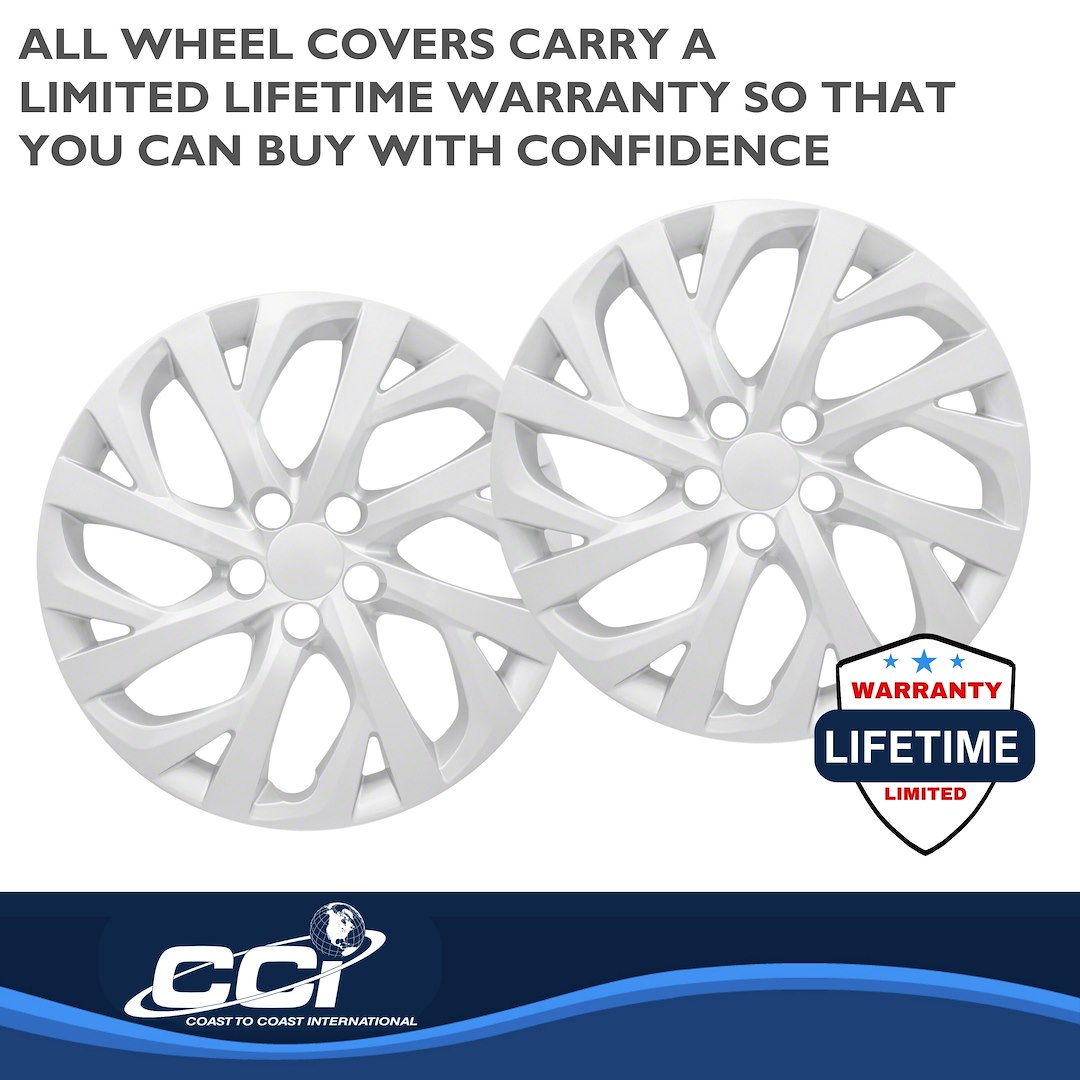 Coast to Coast Wheel Cover, 16 Inch, 8 Split Spoke, Silver, Plastic, Set of 4 – IWC52816S