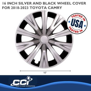 Coast to Coast Wheel Cover, 16 Inch, 10 Spoke, Silver, Plastic, Set of 4 – IWC53016SC
