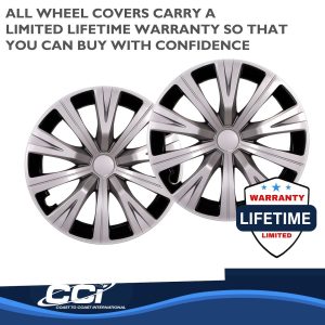 Coast to Coast Wheel Cover, 16 Inch, 10 Spoke, Silver, Plastic, Set of 4 – IWC53016SC