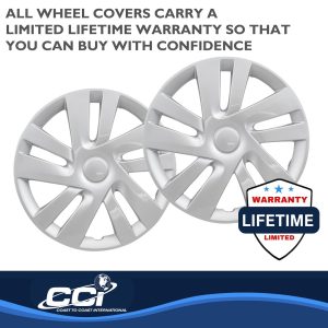 Coast to Coast Wheel Cover, 15 Inch, 10 Spoke, Silver, Plastic, Set of 4 – IWC53215S