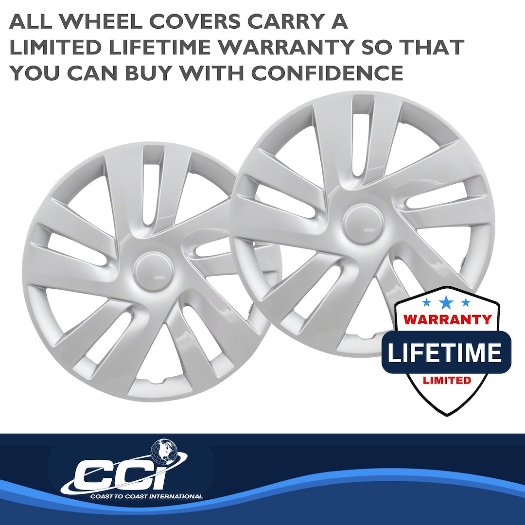 Coast to Coast Wheel Cover, 15 Inch, 10 Spoke, Silver, Plastic, Set of 4 – IWC53215S