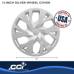 Coast to Coast Wheel Cover, 14 Inch, 6 Y Spoke, Silver, Plastic, Set of 4 – IWC53314S