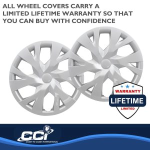 Coast to Coast Wheel Cover, 15 Inch, 6 Y Spoke, Silver, Plastic, Set of 4 – IWC53315S