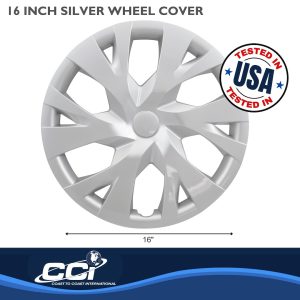 Coast to Coast Wheel Cover, 16 Inch, 6 Y Spoke, Silver, Plastic, Set of 4 – IWC53316S