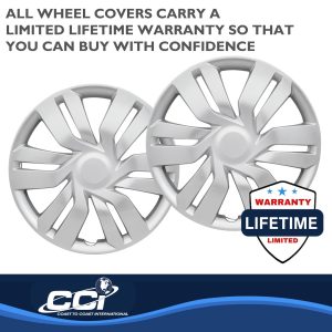 Coast to Coast Wheel Cover, 17 Inch, 6 Double Spoke, Silver, Plastic, Set of 4 – IWC53417S