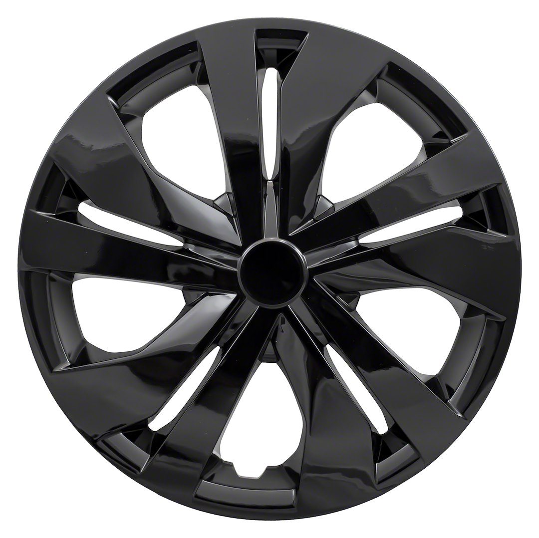 Coast to Coast Wheel Cover, 15 Inch, 5 Split Spoke, Gloss Black, Plastic, Set of 4 – IWC53515BLK