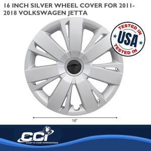Coast to Coast Wheel Cover, 16 Inch, 7 Spoke, Silver, Plastic, Set of 4 – IWC53716S