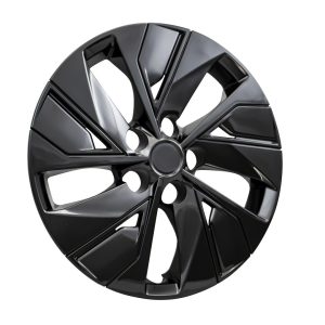Coast to Coast Wheel Cover, 16 Inch, 5 Split Spoke, Painted, Gloss Black, Automotive Grade ABS, Set of 4, Fits Over and Into OEM Wheel – IWC53816BLK