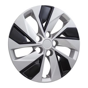 Coast to Coast Wheel Cover, 16 Inch, 5 Split Spoke, Silver/ Black, Plastic, Set of 4 – IWC53816SB