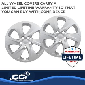 Coast to Coast Wheel Cover, 17 Inch, 6 Spoke, Silver, Plastic, Set of 4 – IWC53917S