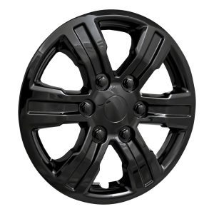 Coast to Coast Wheel Cover, 16 Inch, 6 Spoke, Painted, Gloss Black, ABS Plastic, Set of 4 – IWC54016BLK