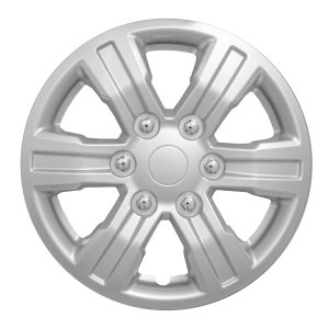 Coast to Coast Wheel Cover, 16 Inch, 6 Spoke, Painted, Silver, ABS Plastic, Set of 4 – IWC54016S