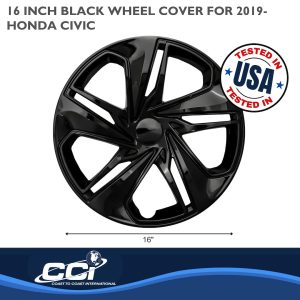 Coast to Coast Wheel Cover, 16 Inch, Black, Plastic, Set of 4 – IWC54116BLK